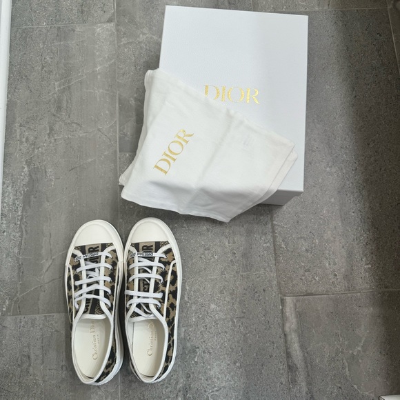 NWT Dior Walk’N’Dior Leopard Platform Sneakers, Size 9 - Picture 3 of 10